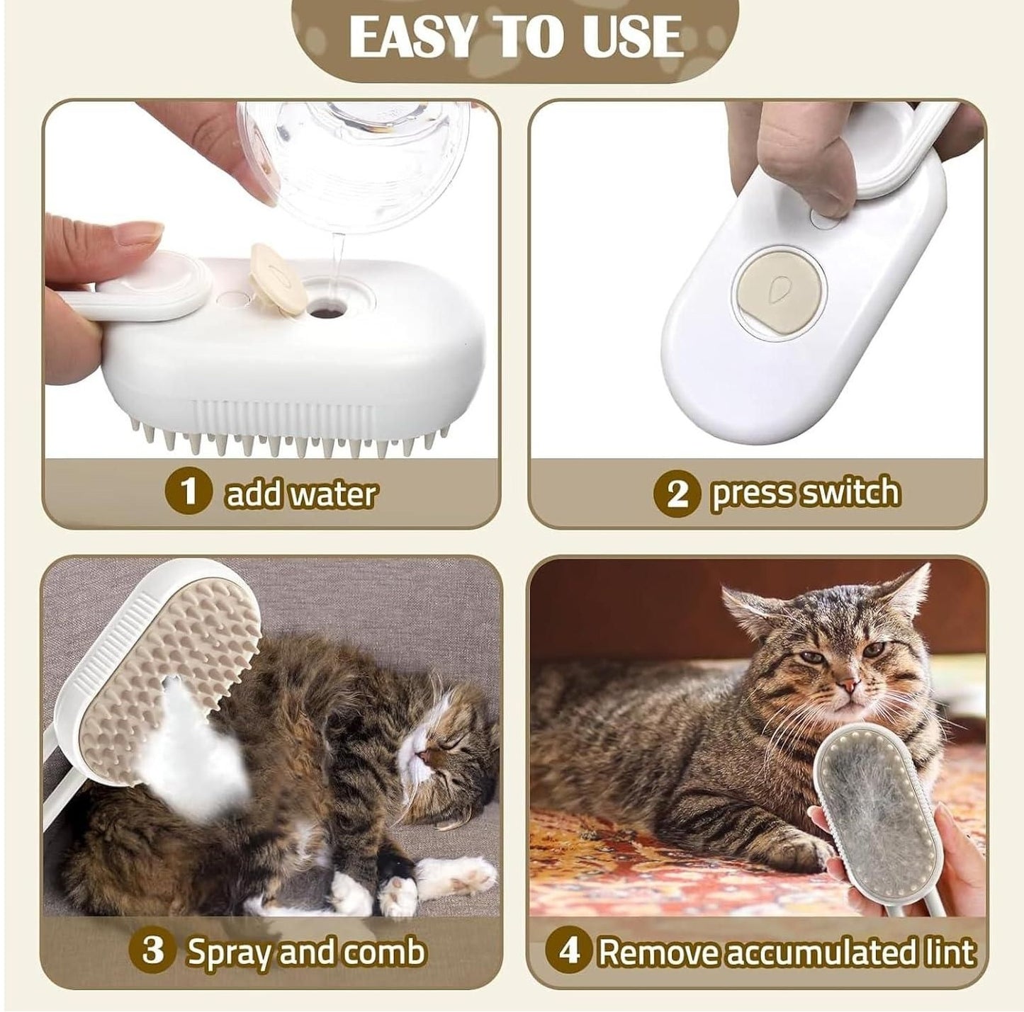 Steam Brush for Dog/Cat